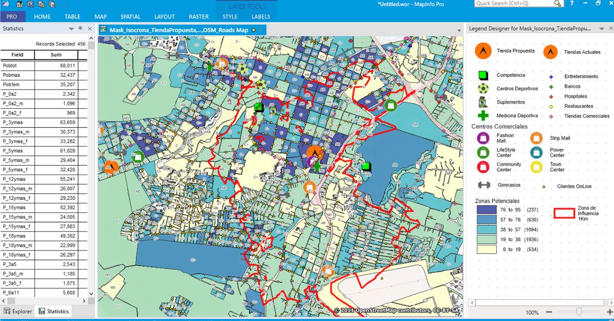 Estudio de GeoMarketing con MapInfo Pro