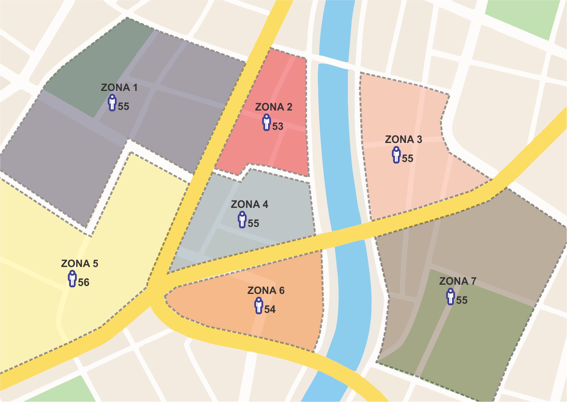 Representación de software de balanceo de territorios - Territory Manager - Nomadia