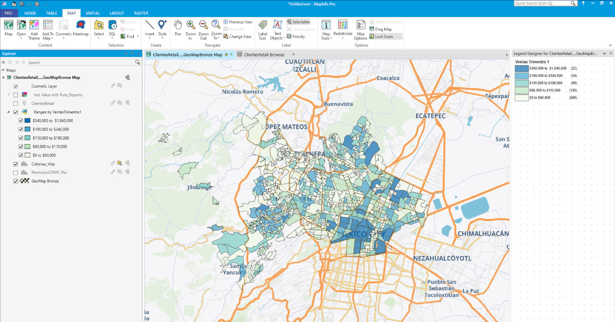 Análisis con mapas temáticos coropléticos