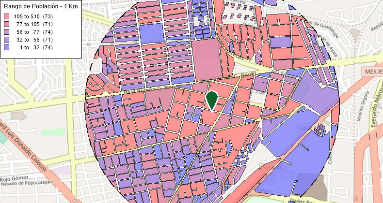 Software MapInfo Pro - Mapa Tématico de Rangos