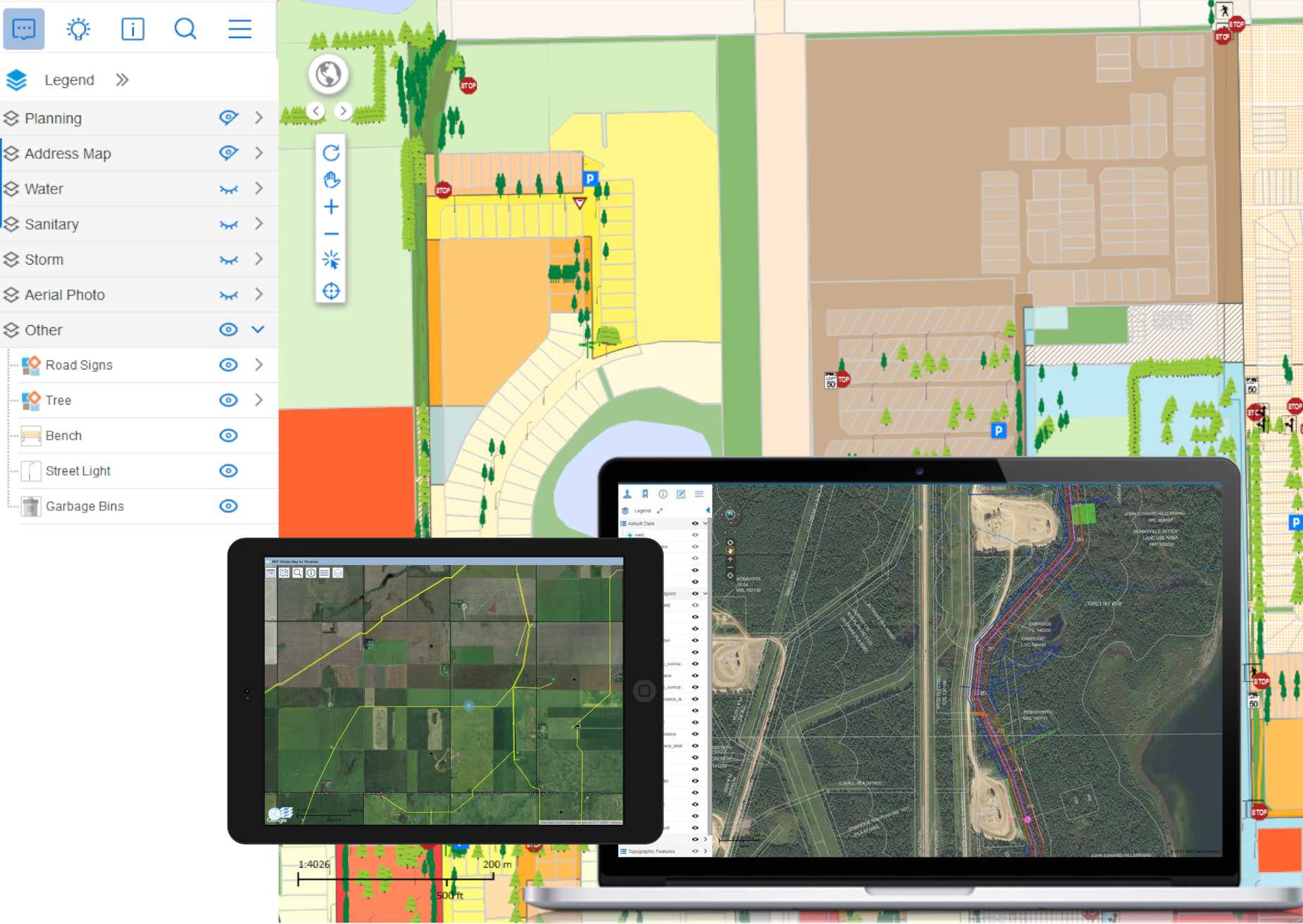 Representación de software GIS Web & Movil - MRF GeoSystems