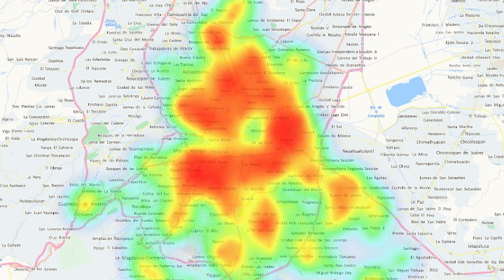 Visualización de mapa de calor en Territory Manager